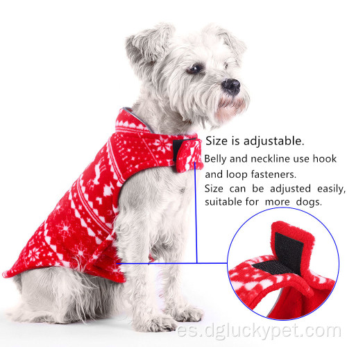 Ropa para mascotas con capucha para mascotas de doble cara de estilo navideño
